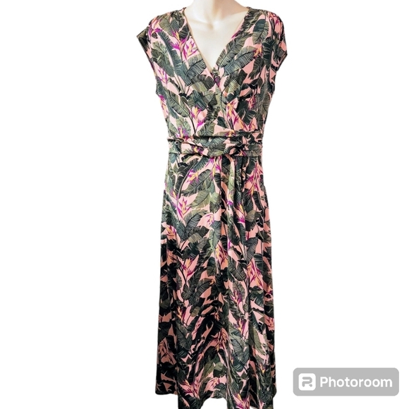 Lands End Maxi Dress Tropical Size Small 6-8 - Picture 2 of 8